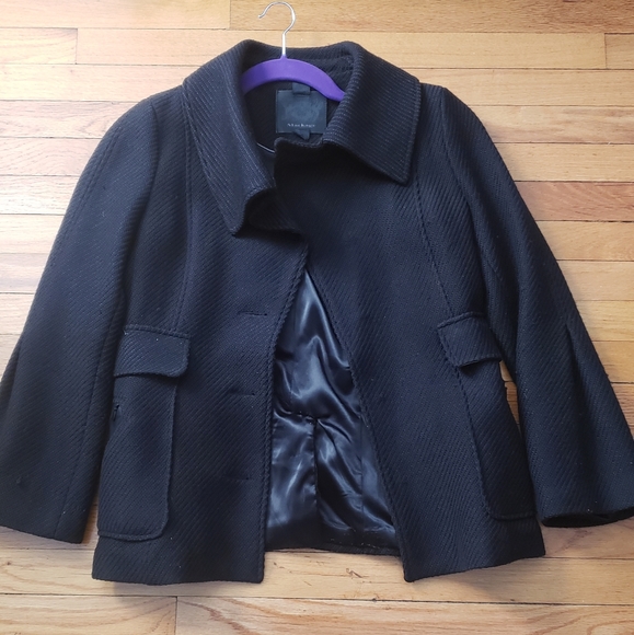 Mackage Jackets & Blazers - Mackage wool leather peacoat large tweed black